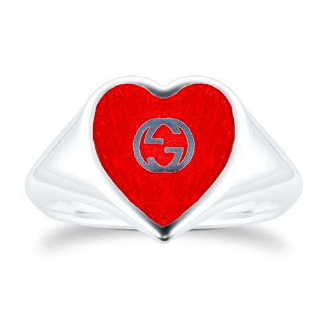 gucci crystal heart ring|gucci heart ring for sale.